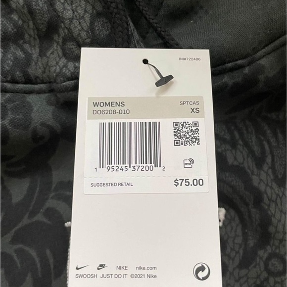 Floral patchwork Nike Hoodie - grey and black woman’s size XS - new with tags - Picture 2 of 2